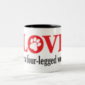 愛はあります ツートーンマグカップ (中央)