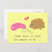 愛はあるためにおもしろいなハリネズミ意味されません ポストカード (正面/裏面)