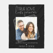 愛はいつまでも続く |写真モダンパーソナライズされた フリースブランケット (正面)