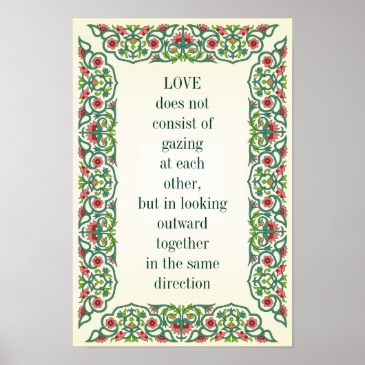 愛はお互いを見つめ合うことではない。 ポスター (正面)