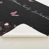 愛はここに住む蝶と花畑 シェルパブランケット (3/4)