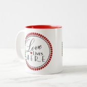 愛はここに住む ツートーンマグカップ (正面左)