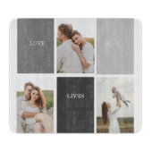 愛はここに住む |写真家族の贈り物3 カッティングボード (正面)