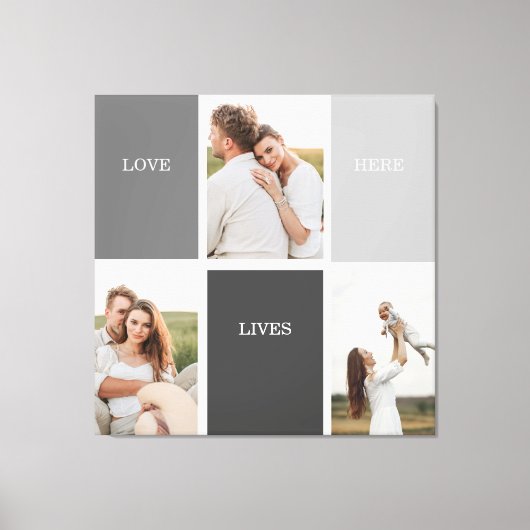 愛はここに住む |写真家族の贈り物3 キャンバスプリント (正面)