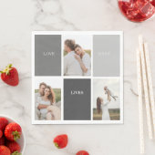 愛はここに住む |写真家族の贈り物3 スタンダードランチョンナプキン (インサイチュ)