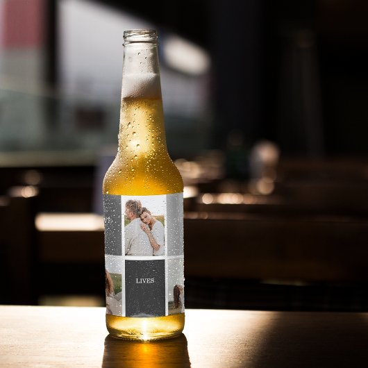 愛はここに住む |写真家族の贈り物3 ビールラベル