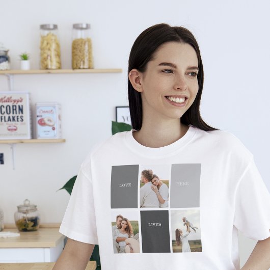 愛はここに住む |写真家族の贈り物3 Tシャツ