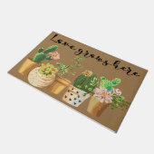 愛はここに成長し、可愛いdoormat、多肉質の装飾 ドアマット (アングル)