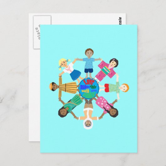 愛はこの世界を一つの家庭にする ポストカード (正面/裏面)