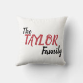 愛はこの家族を黒と赤の名前で結ぶ クッション (裏面)