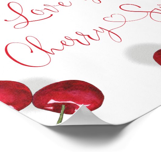 愛はさくらんぼ甘いブライダルシャワー ポスター (角)