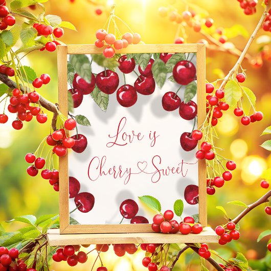 愛はさくらんぼ甘いブライダルシャワー ポスター