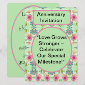 愛はさらに強く：特別なマイルストーンをお祝いしよう 招待状 (正面/裏面)
