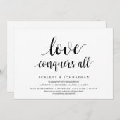 愛はすべてに勝つ ウェディング 変更日カード 招待状 (正面/裏面)