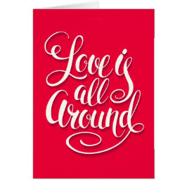 愛はすべてのスクリプトのまわりにレタリングピンク