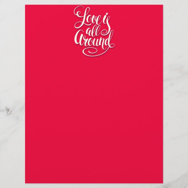 愛はすべてのスクリプトのまわりにレタリングピンク (正面)