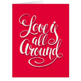 愛はすべてのスクリプトのまわりにレタリングピンク