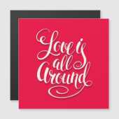 愛はすべてのスクリプトのまわりにレタリングピンク (正面/裏面)