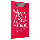 愛はすべてのスクリプトのまわりにレタリングピンク クリップボード (右)