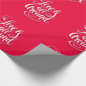 愛はすべてのスクリプトのまわりにレタリングピンク ラッピングペーパー (角)