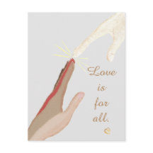 愛はすべてのスピリチュアルユニバーサルハンズハガキ