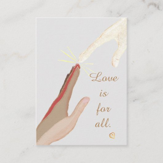 愛はすべてのスピリチュアルユニバーサルハンズバス。カード 名刺 (正面)