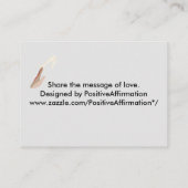 愛はすべてのスピリチュアルユニバーサルハンズバス。カード 名刺 (裏面)