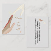 愛はすべてのスピリチュアルユニバーサルハンズバス。カード 名刺 (正面/裏面)