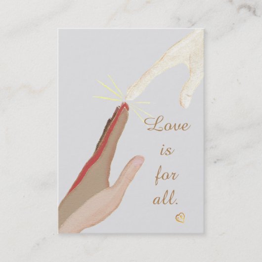 愛はすべてのスピリチュアルユニバーサルハンズバス。カード 名刺 (正面)