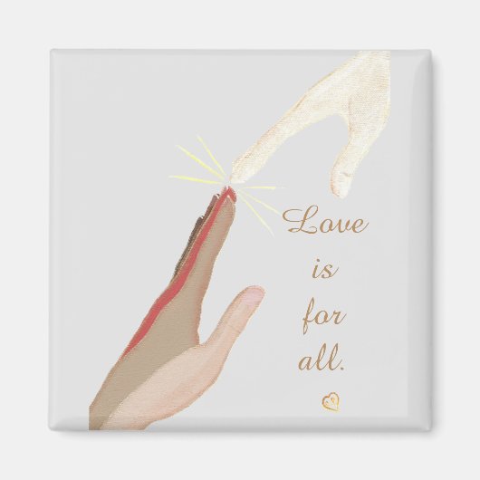 愛はすべてのスピリチュアルユニバーサルハンドマグネット マグネット (正面)