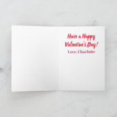 愛はすべてのヴァレンティのまわりにンズデイ赤いハート シーズンカード (内部)