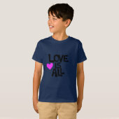 愛はすべての単語のデザインです Tシャツ (正面フル)