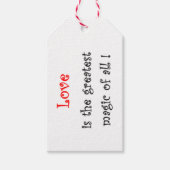 愛はすべての素晴らしギフトのラベルの魔法である ギフトタグ (正面)