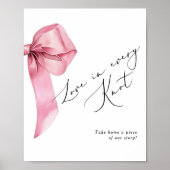 愛はすべての結び目ピンクの弓の好意 ポスター (正面)
