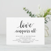 愛はすべてを勝ち取る ウェディング 変更日カード 招待状 (スタンド正面)