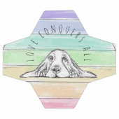愛はすべてを征服する 犬 虹 バセットハウンド サッカーボール (フラット)