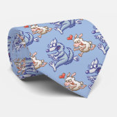 愛はっきりしたで愛しランニングている狼の後 ネクタイ (ロール)