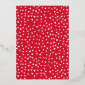 愛はっきりしたのスクリプト赤と金ゴールドバレンタインデー 箔シーズンカード (裏面)