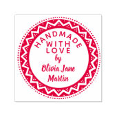 愛はっきりしたパーソナライズされたラウンド手作り セルフインキングスタンプ (デザイン)