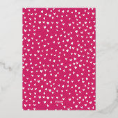 愛はっきりした文字マゼンタデーと金ゴールドバレンタインデー 箔シーズンカード (裏面)