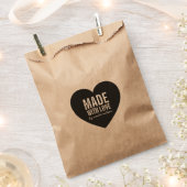 愛はっきりした素朴スタイリッシュハート製 フェイバーバッグ (クリップ留めされた状態)