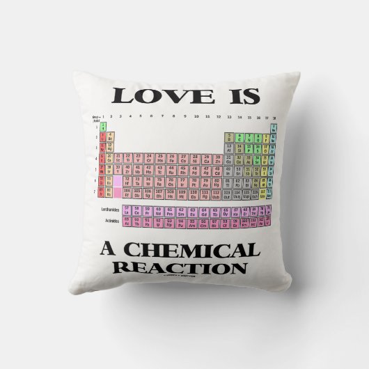 愛はです化学反応(周期表) クッション (裏面)