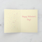 愛はとの水彩画のバレンタインデーを振りかけます シーズンカード (内部)