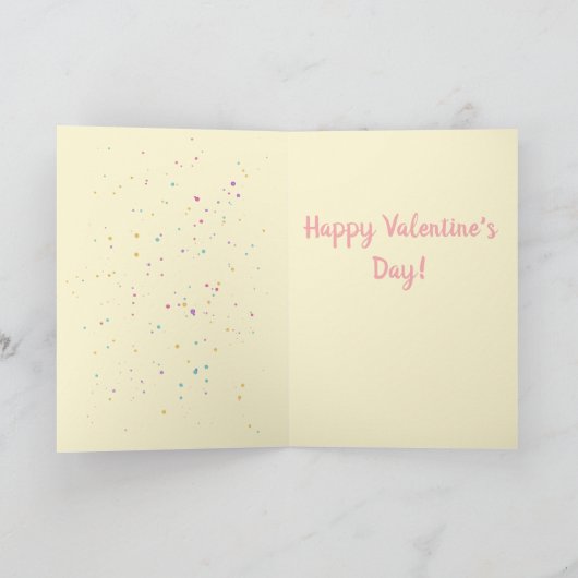 愛はとの水彩画のバレンタインデーを振りかけます シーズンカード (内部)