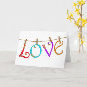 愛はぶら下がったロマンチックなボーホカラフルを乾燥させる カード (黄色い花)