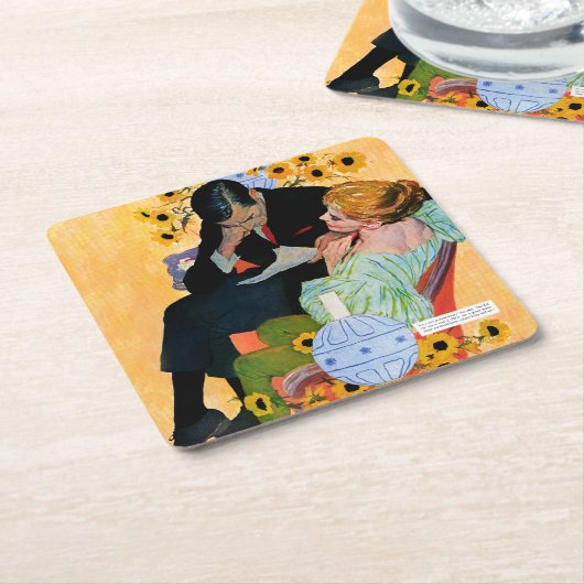 愛はゆっくり死にます スクエアペーパーコースター (アングル)