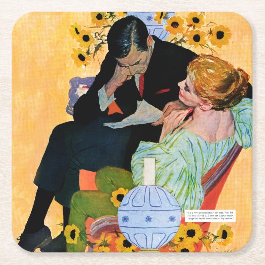 愛はゆっくり死にます スクエアペーパーコースター (正面)