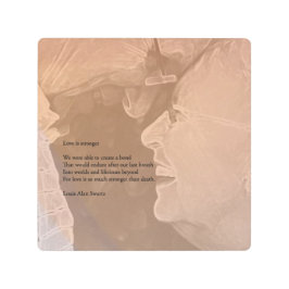 愛はより強いです メタルプリント