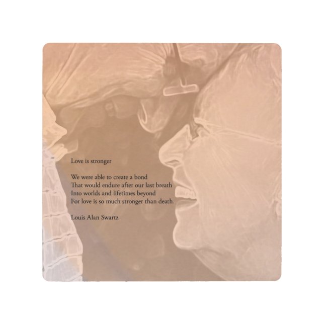 愛はより強いです メタルプリント (正面)