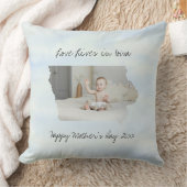 愛はアイオワ州に住む州の形をしたカスタム写真 クッション (ブランケット)